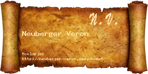 Neuberger Veron névjegykártya